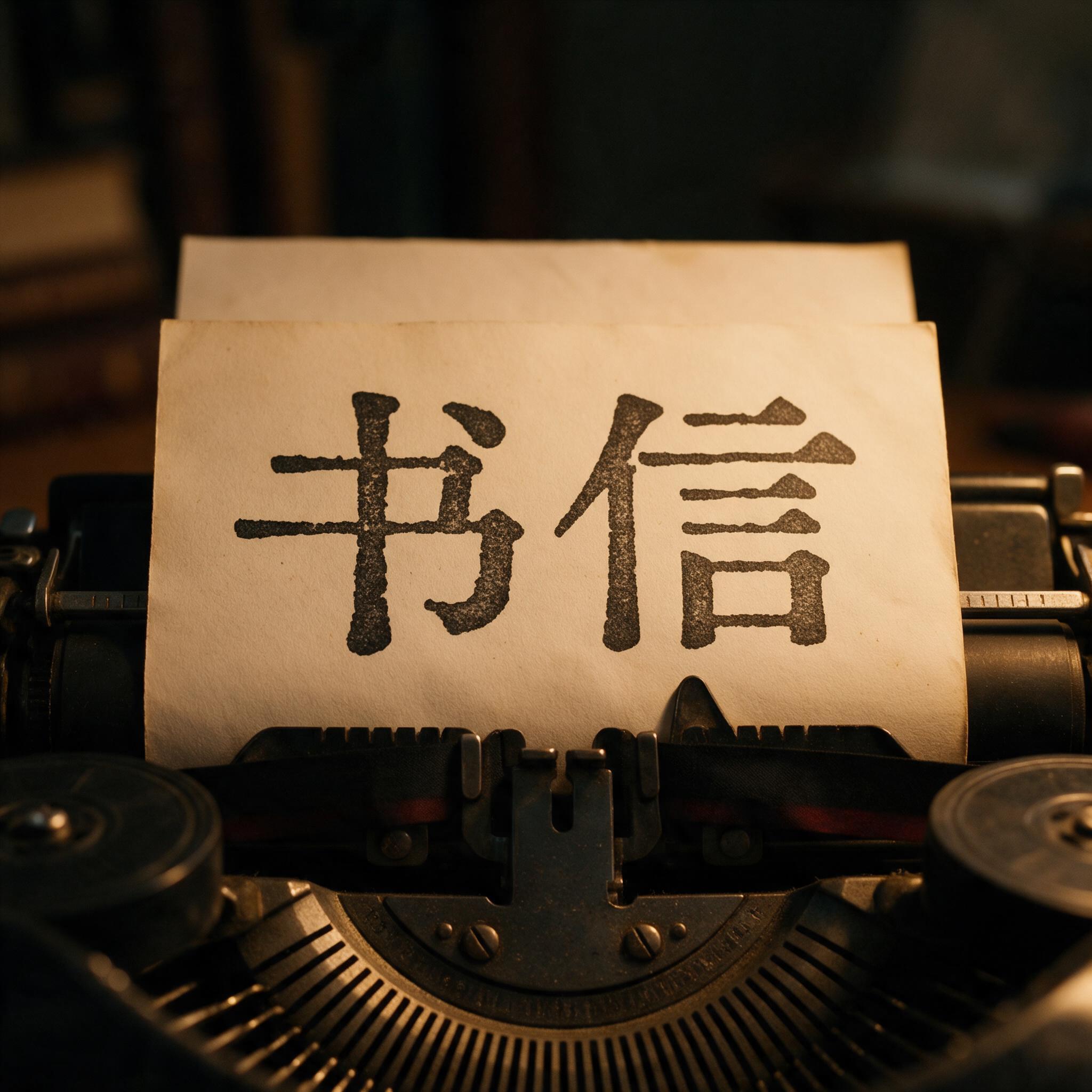 打字机字体 AI 字体在 Seedream 上的生成结果：文字 书信