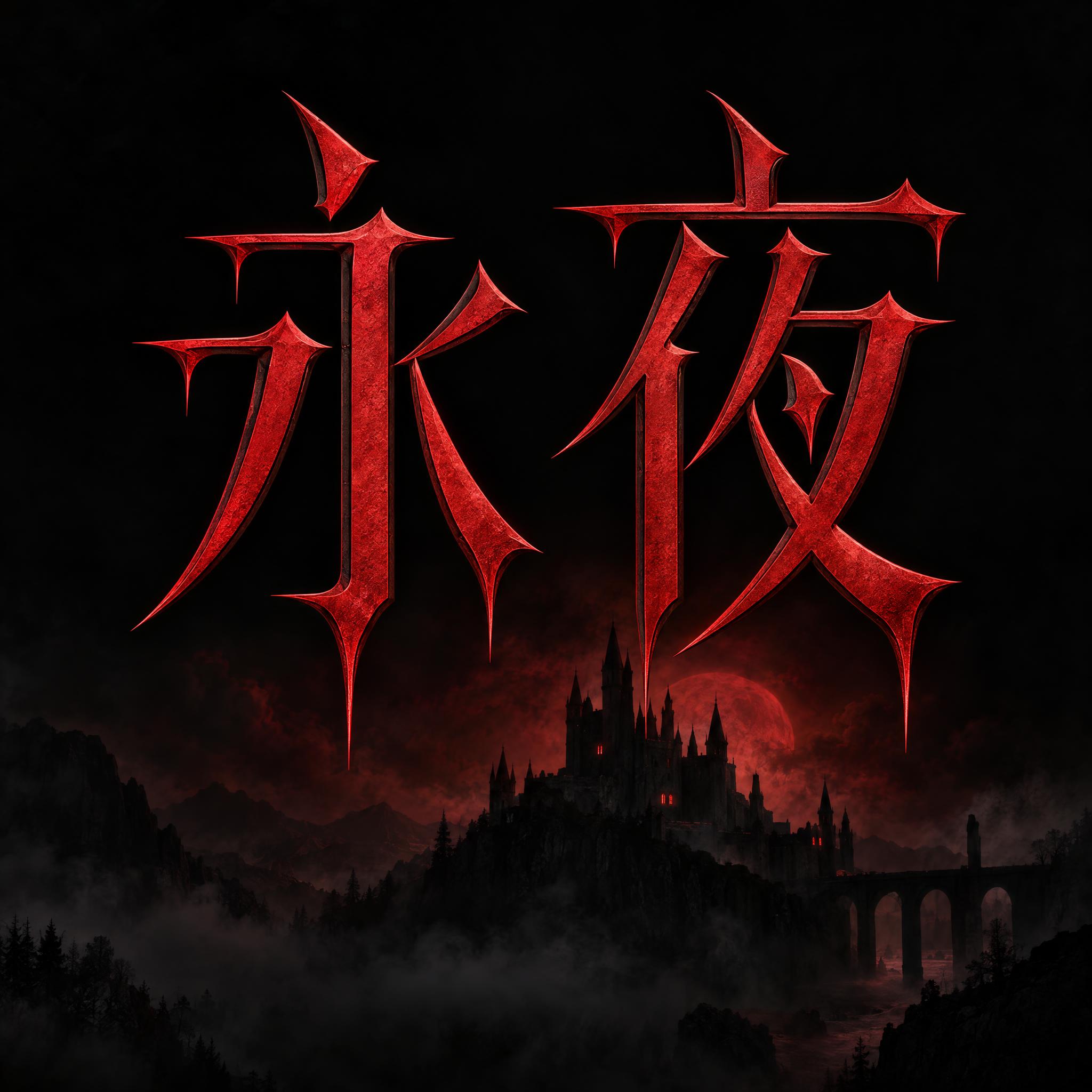 吸血鬼字体 AI 字体效果图