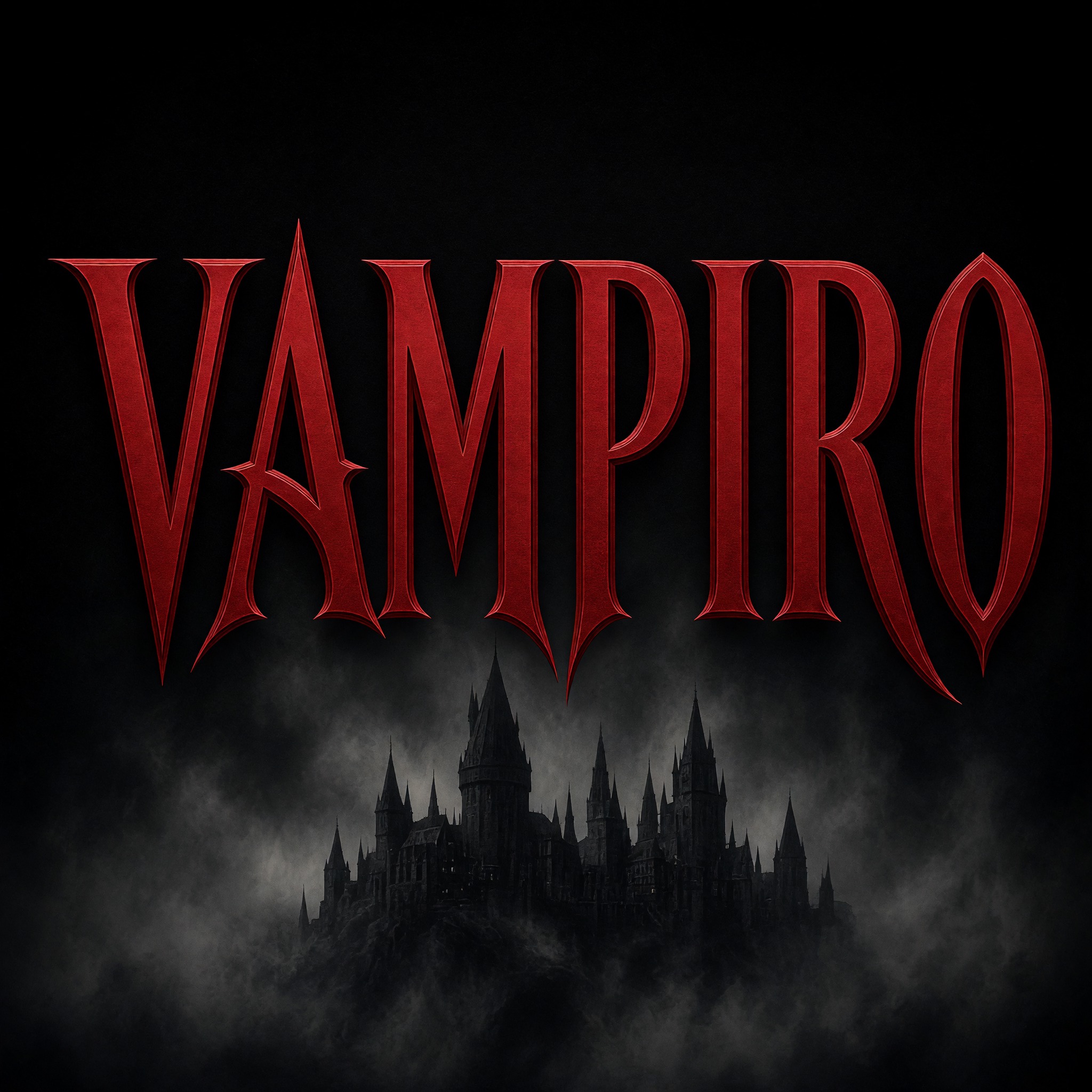 Fonte de IA Fonte de vampiro gerada no Grok Imagine: a palavra VAMPIRO