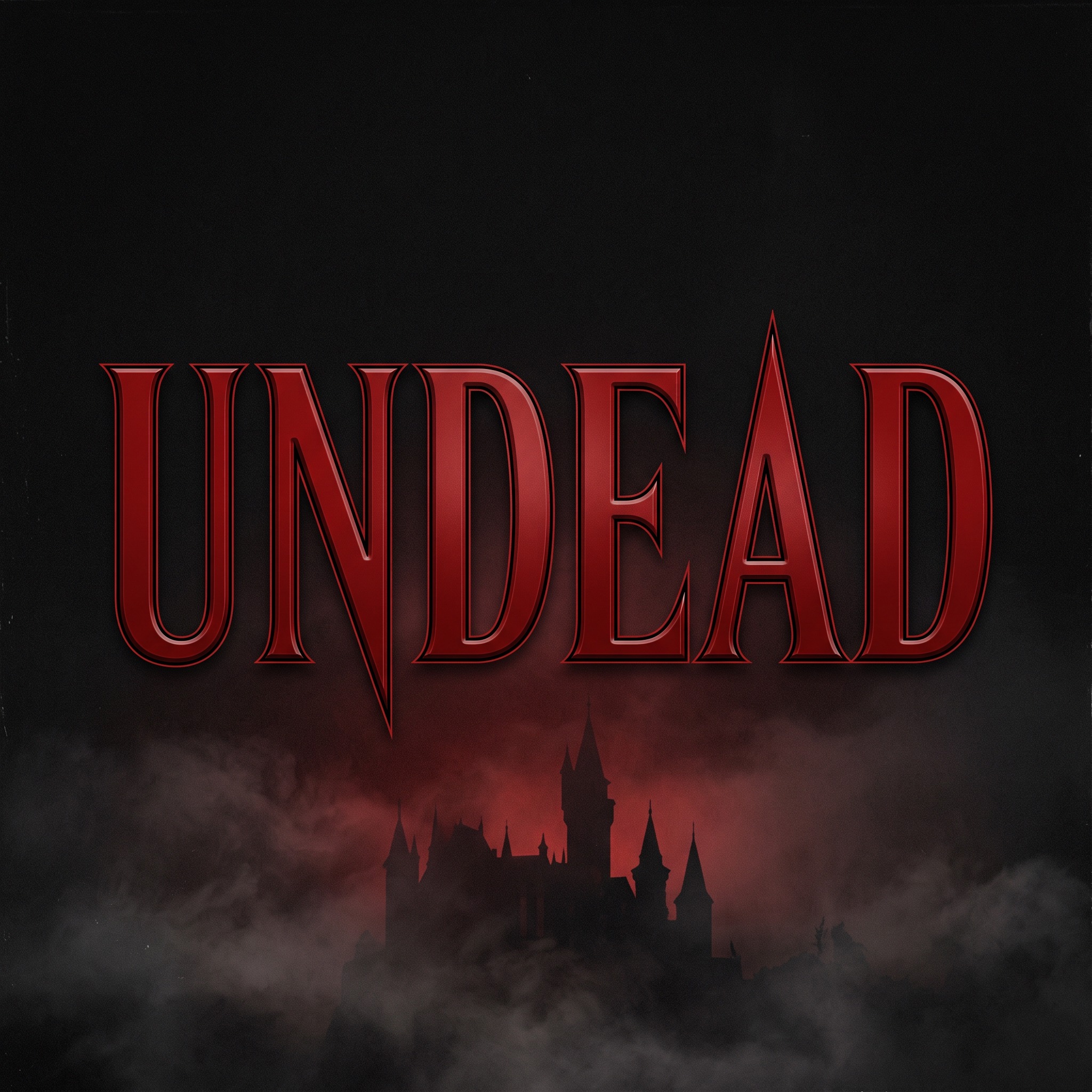Vampire Font AI font generated with Nano Banana: the word UNDEAD