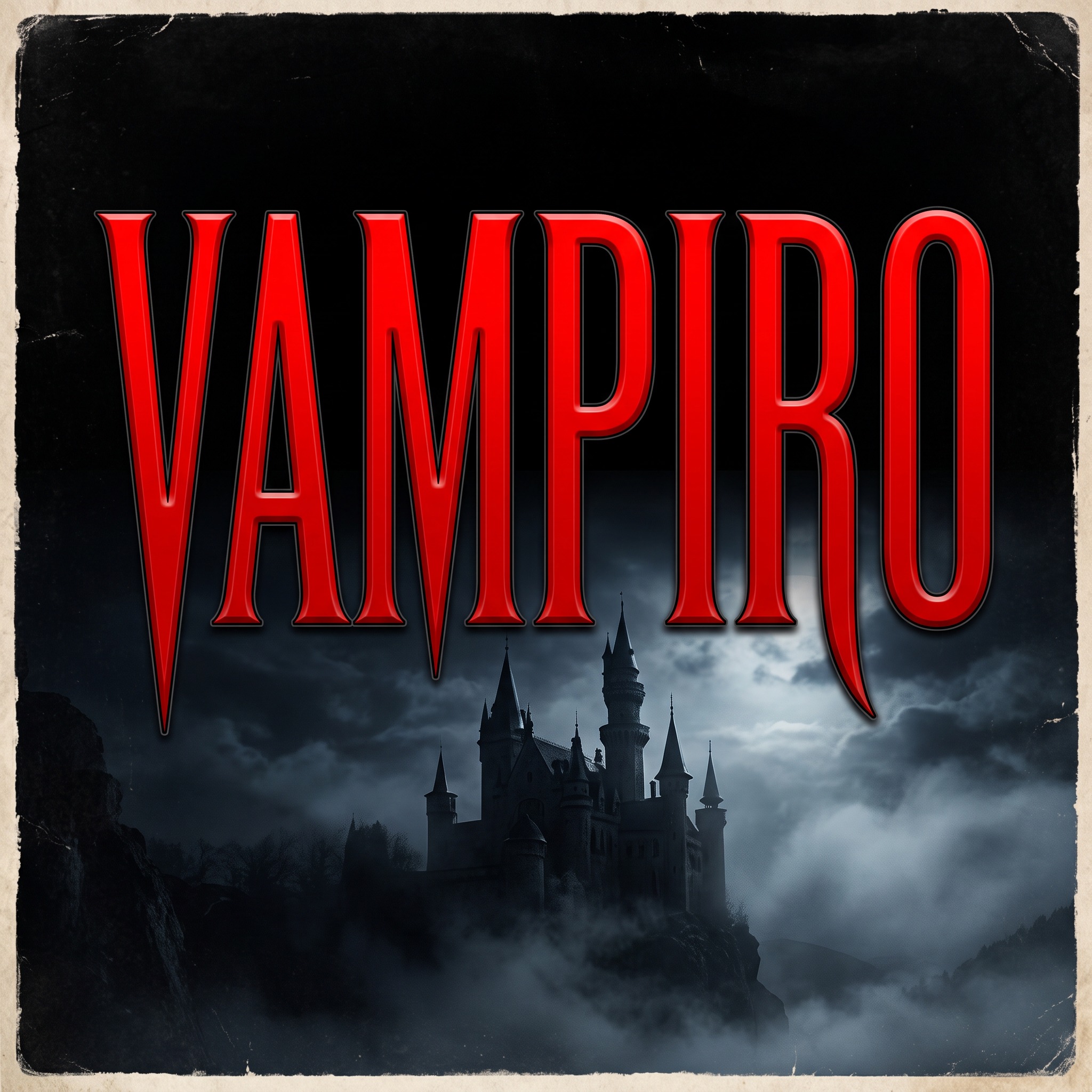 Fonte de IA Fonte de vampiro gerada no Nano Banana: a palavra VAMPIRO