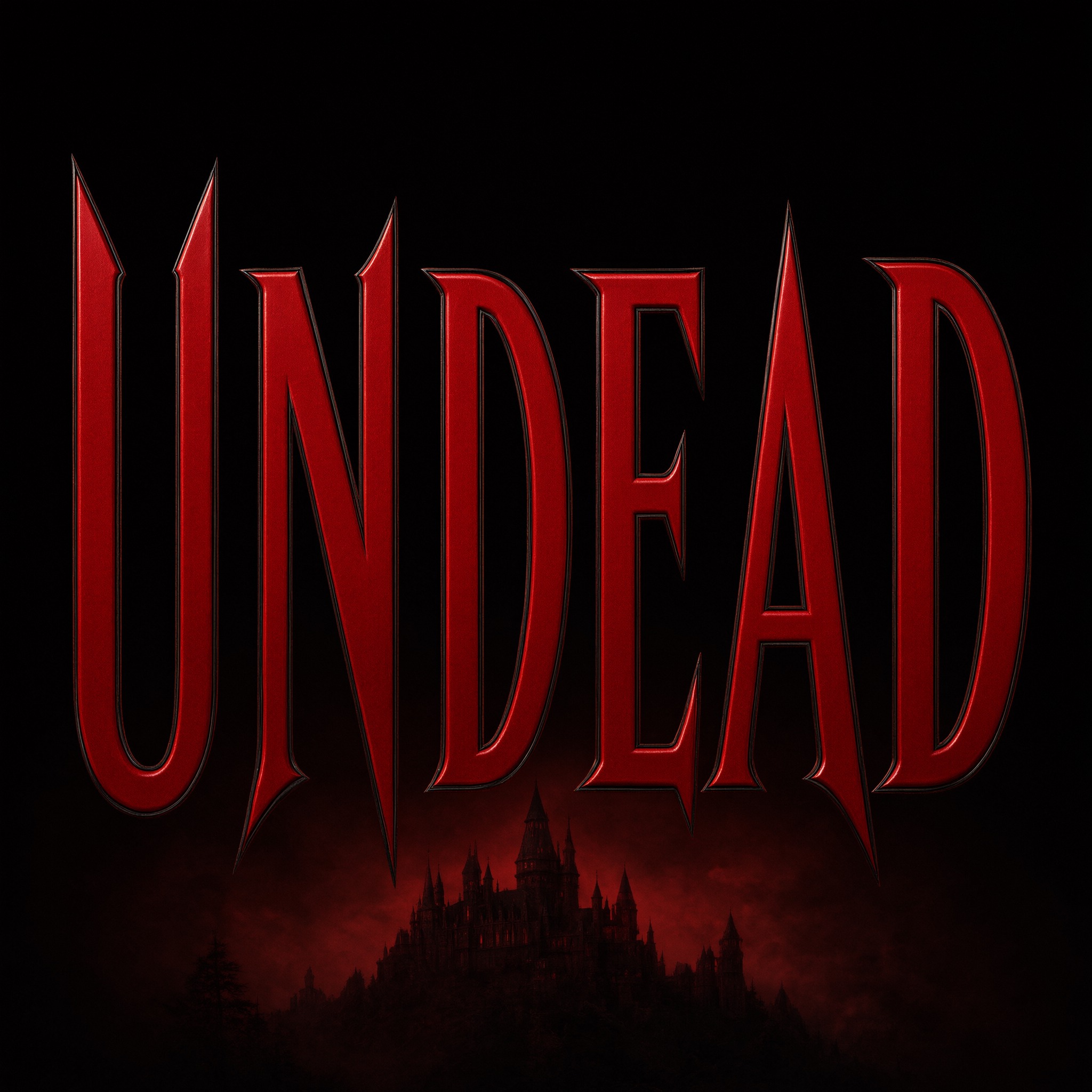 Vampire Font AI font generated with Qwen-Image: the word UNDEAD