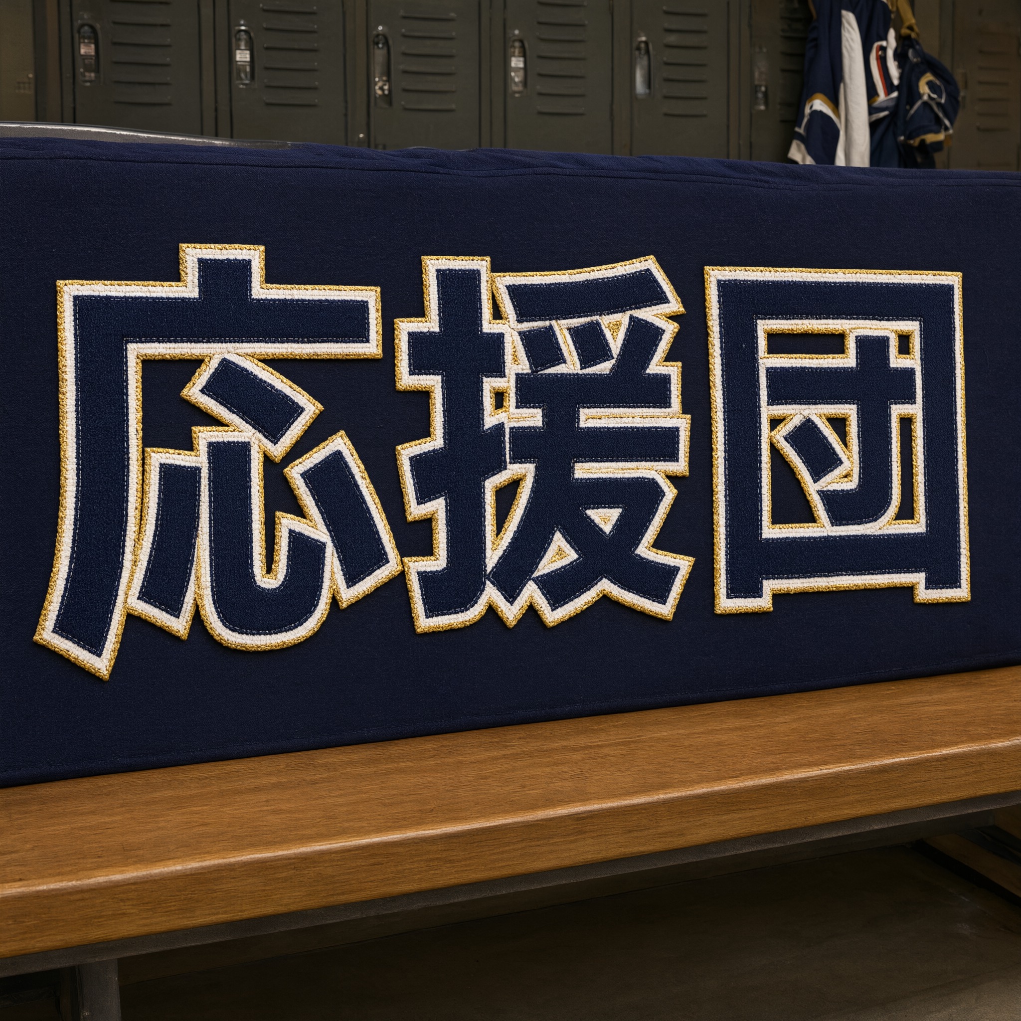 Qwen-Image で生成した カレッジ フォント AIフォント：文字「応援団」