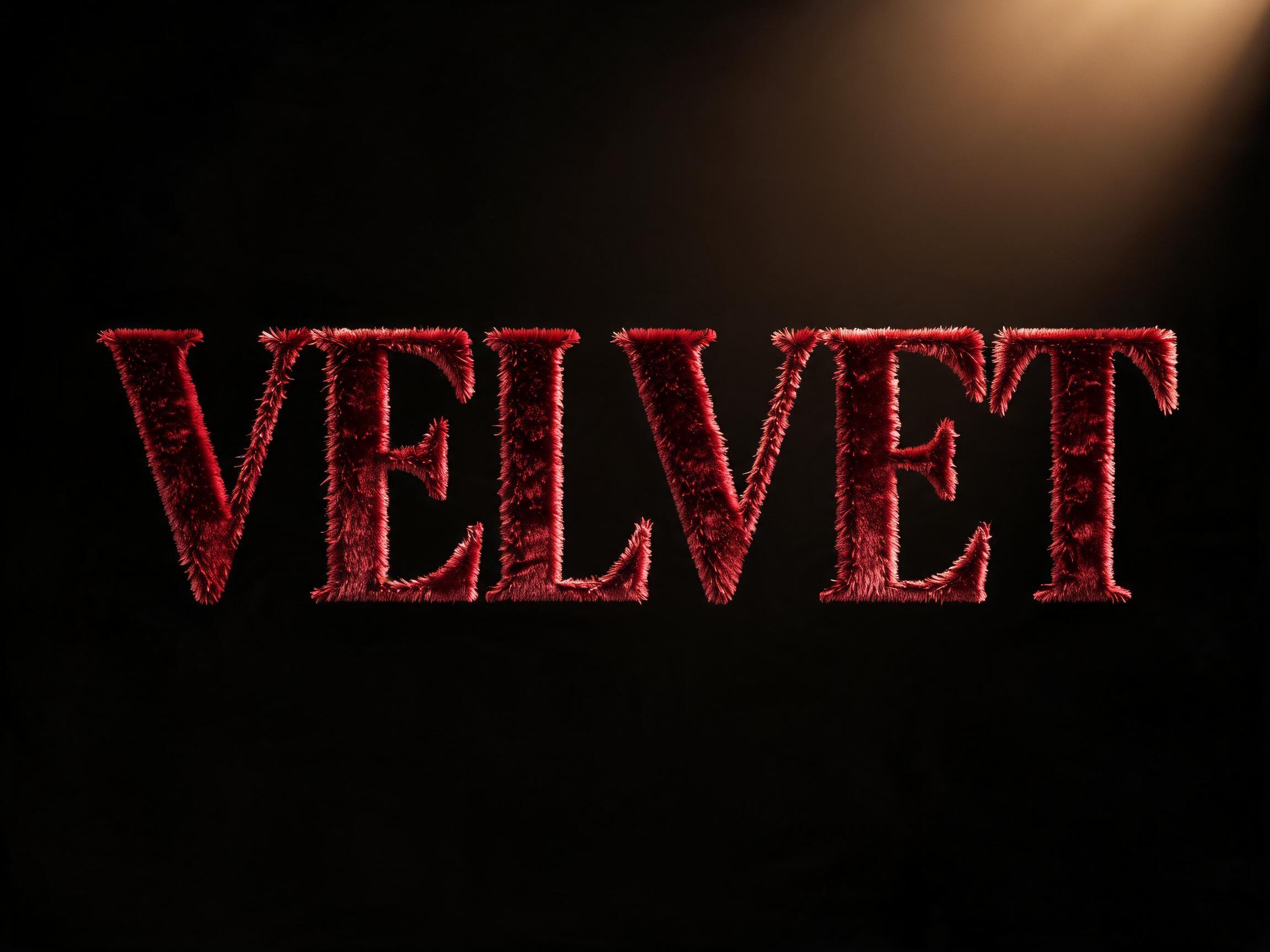Velvet Texture AI font effect image