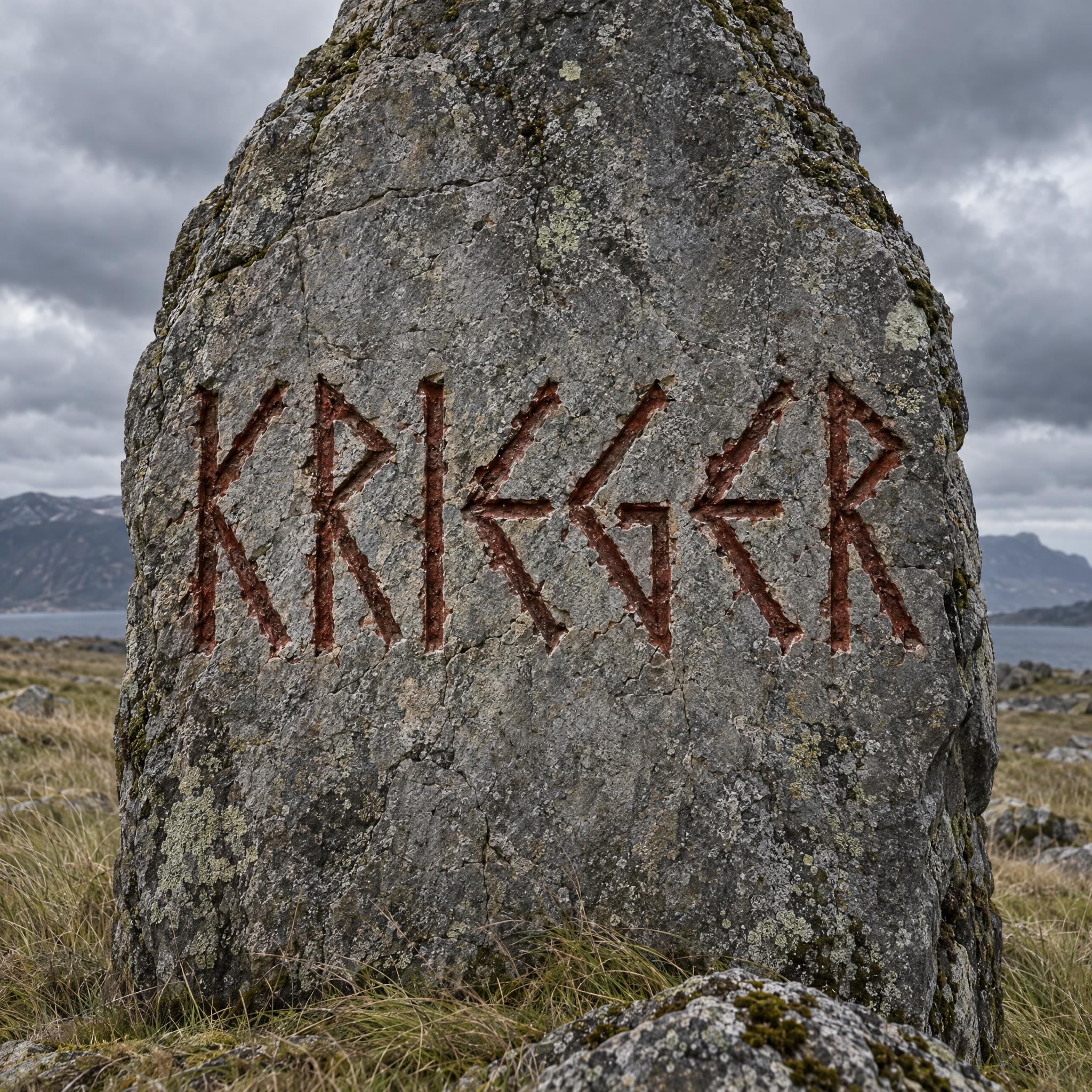 Wikinger-Schrift KI-Schrift Beispielbild