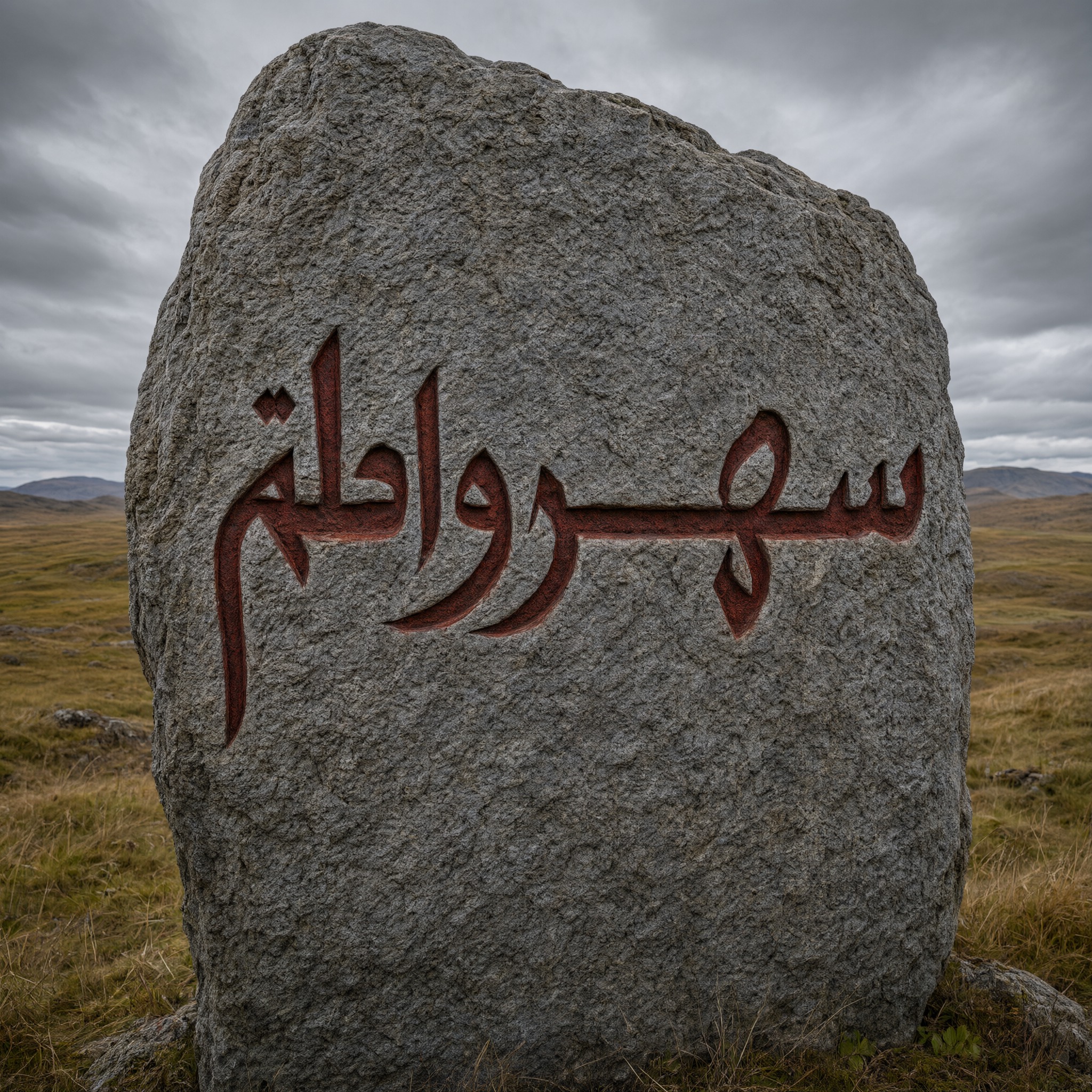 خط خط فايكنج بالذكاء الاصطناعي من توليد Qwen-Image: كلمة سهم