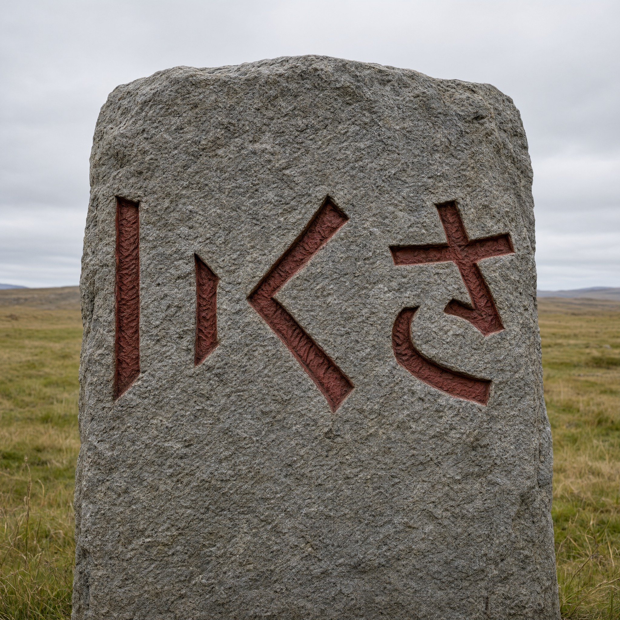 Qwen-Image で生成した ヴァイキング フォント AIフォント：文字「いくさ」