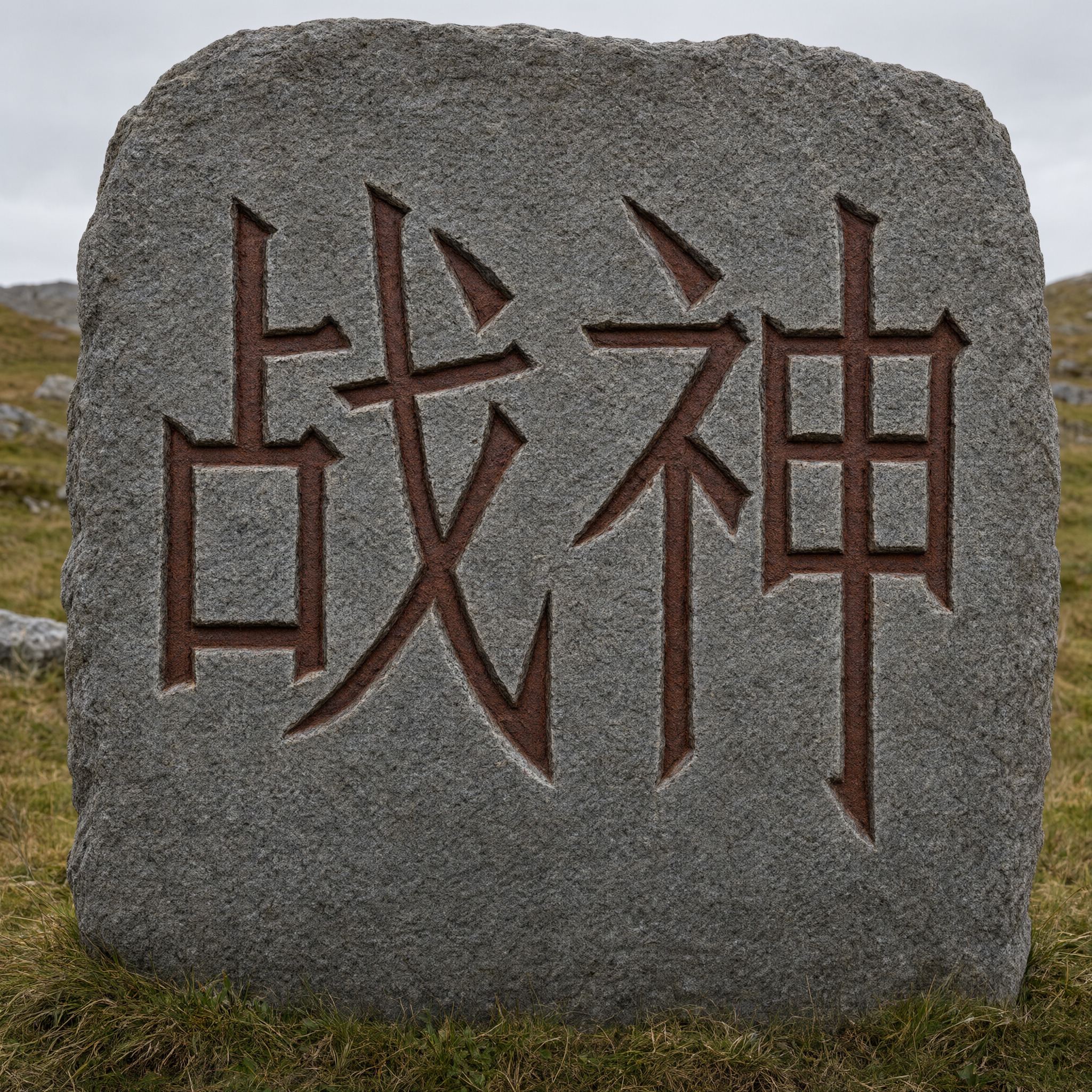 维京字体 AI 字体在 Qwen-Image 上的生成结果：文字 战神