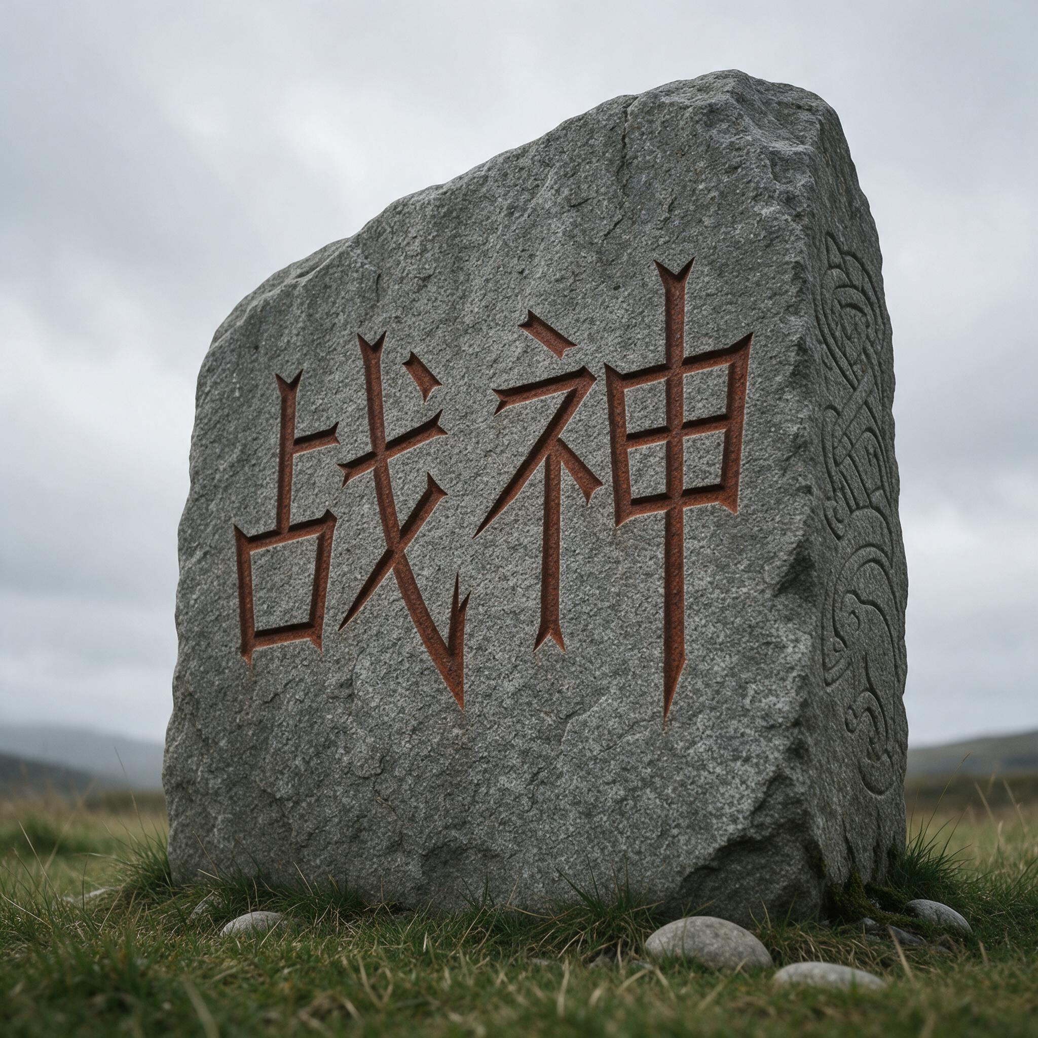 维京字体 AI 字体在 Seedream 上的生成结果：文字 战神