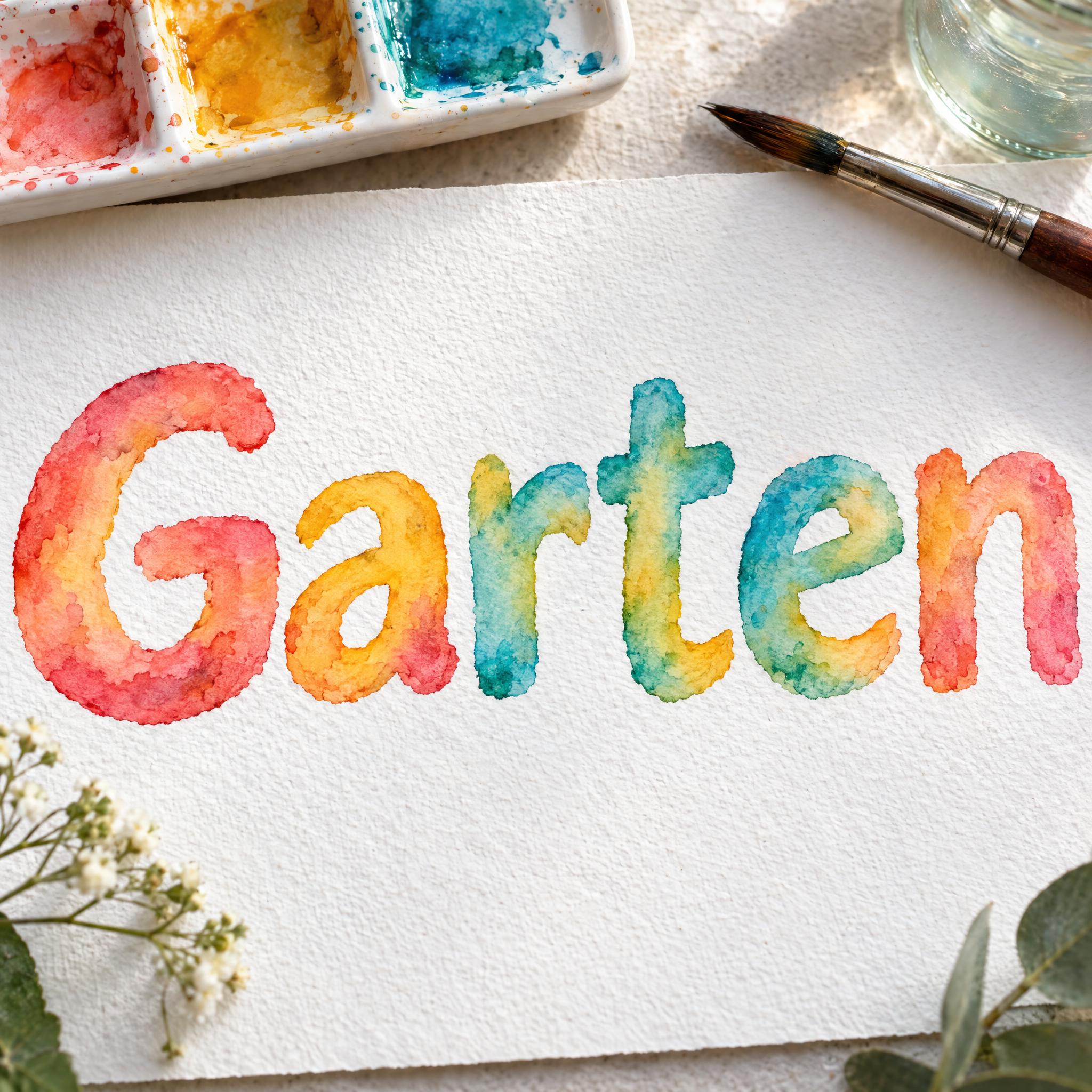 Aquarell-Schrift KI-Schrift Beispielbild