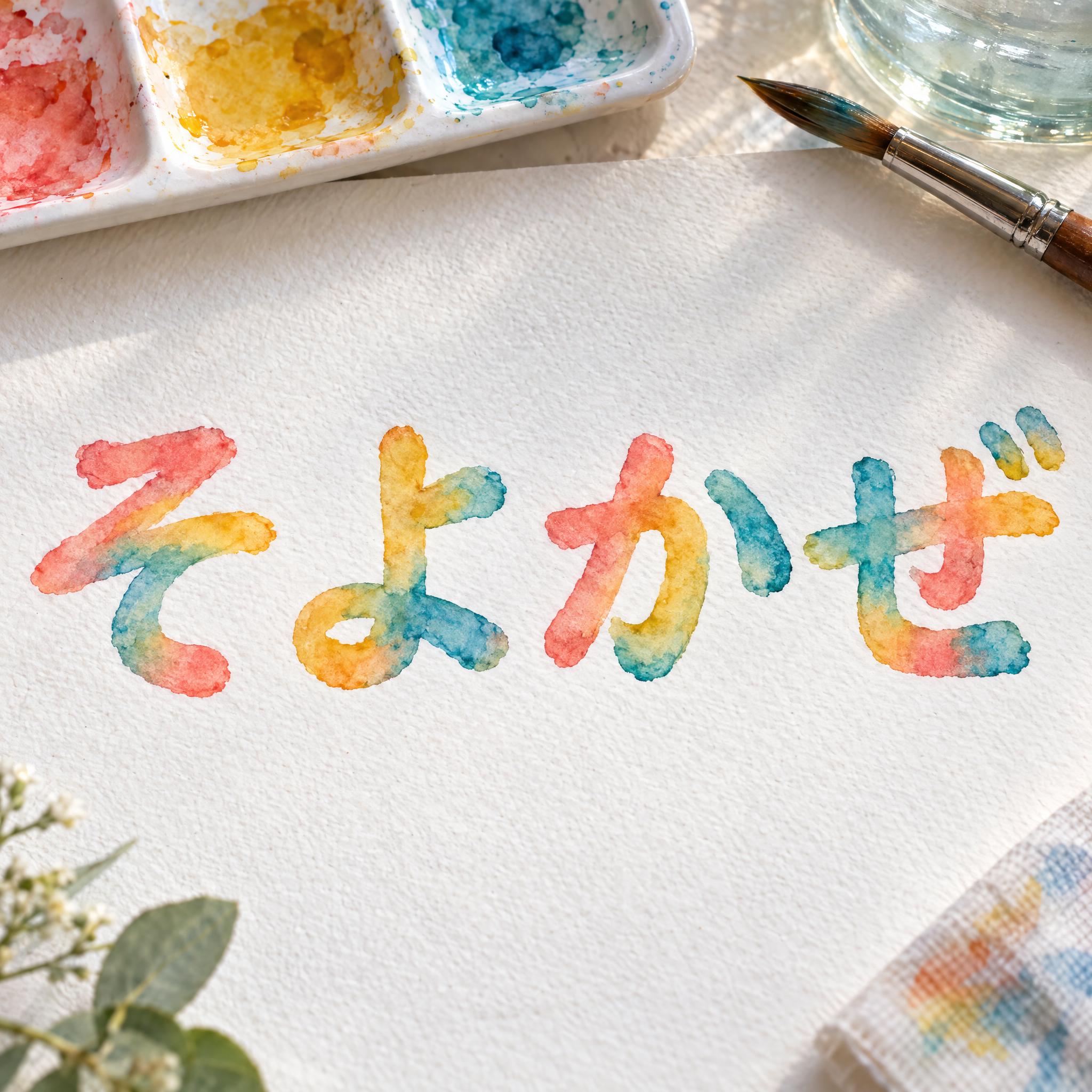水彩文字 AIフォントの見本画像