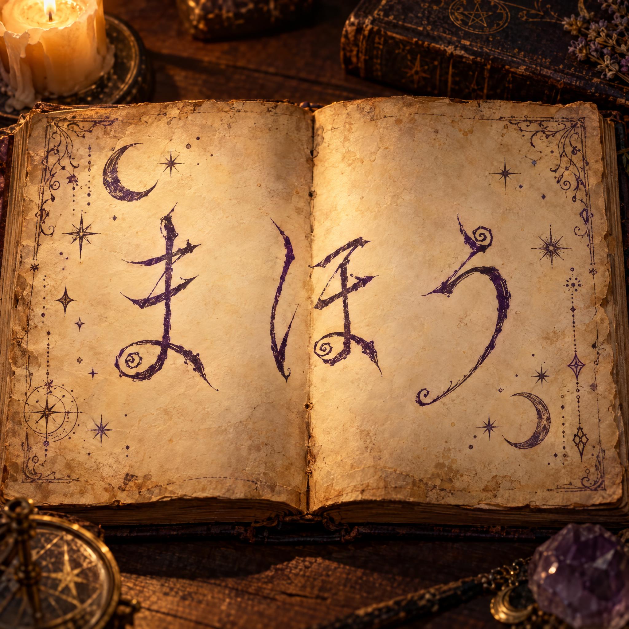 魔女の文字 AIフォントの見本画像