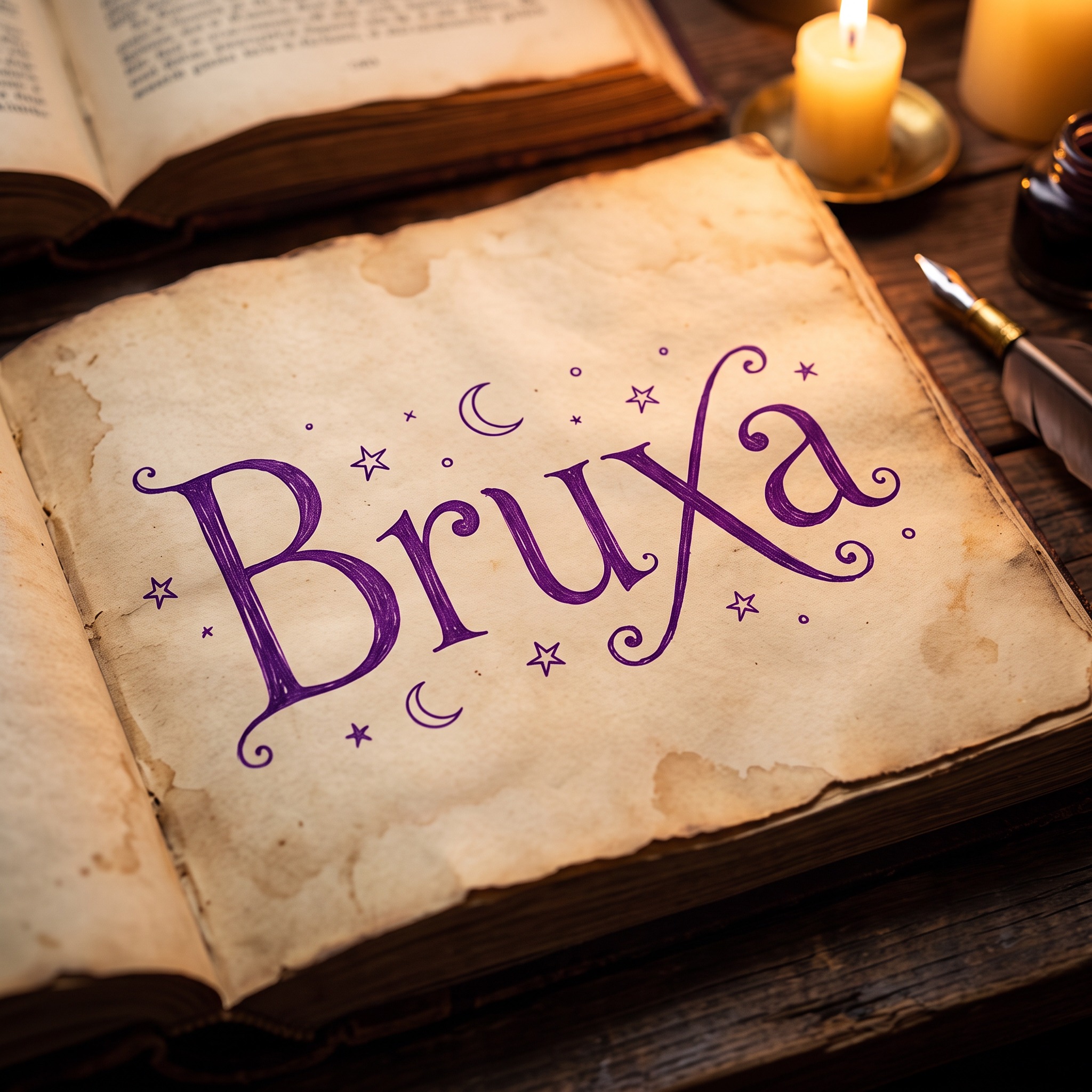 Fonte de IA Fonte de bruxa gerada no Nano Banana: a palavra Bruxa