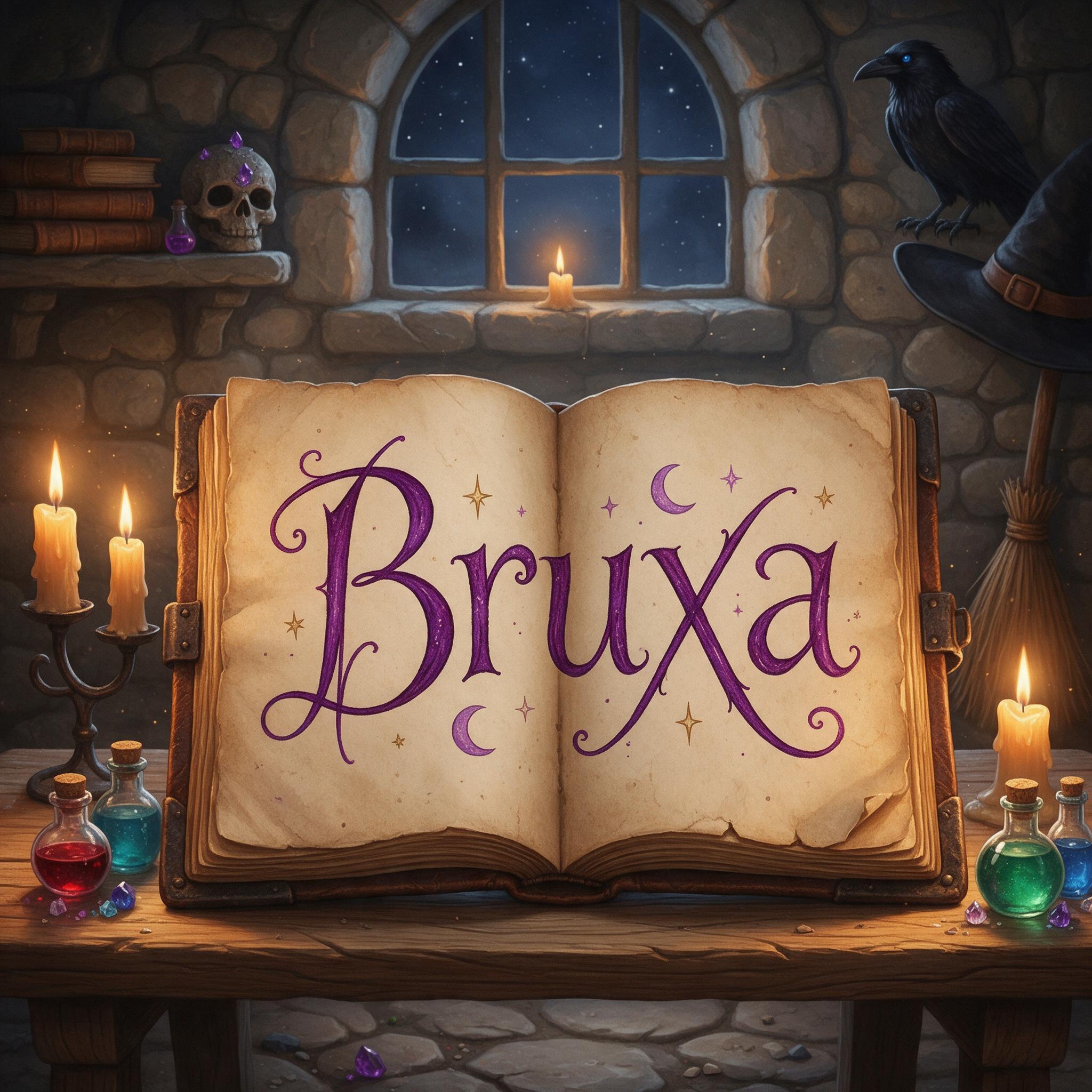 Fonte de IA Fonte de bruxa gerada no Seedream: a palavra Bruxa