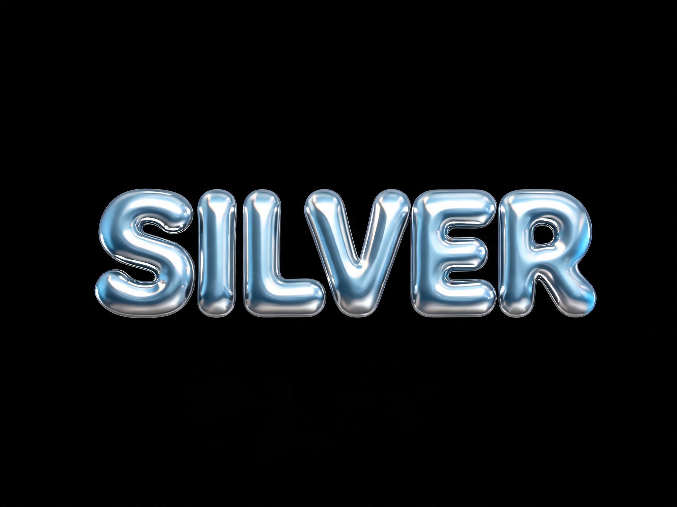 Y2K Silver AI font effect image